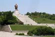 North Korea: Statue of Kim Il-Sung on Mount Janam in Kaesong
